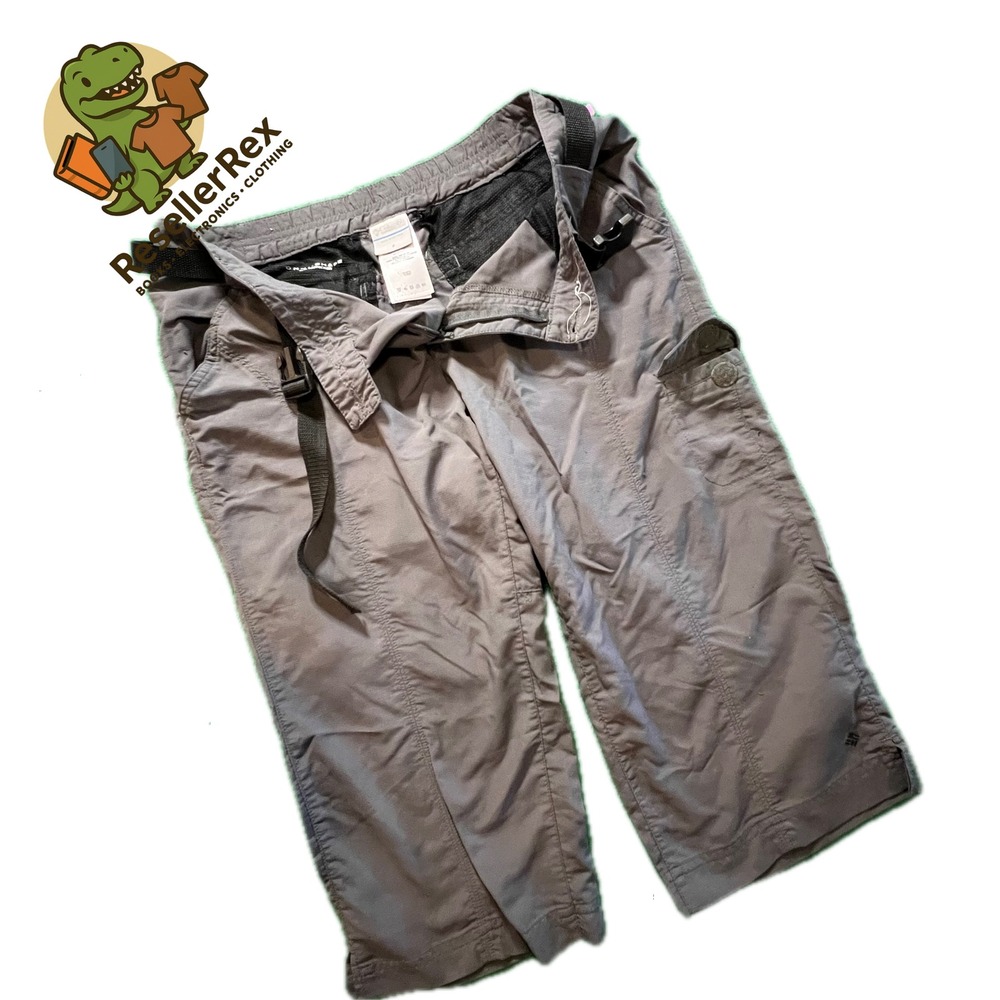 Columbia Women's Capri Cargo Pants Size 6 Omni Shade Sun Protection Gray Outdoor